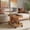 Natural, variant on Atumcto Rolling Side Table, 360 Degree Rotating Top End Table with Storage Compartment and Locking Wheels, Black