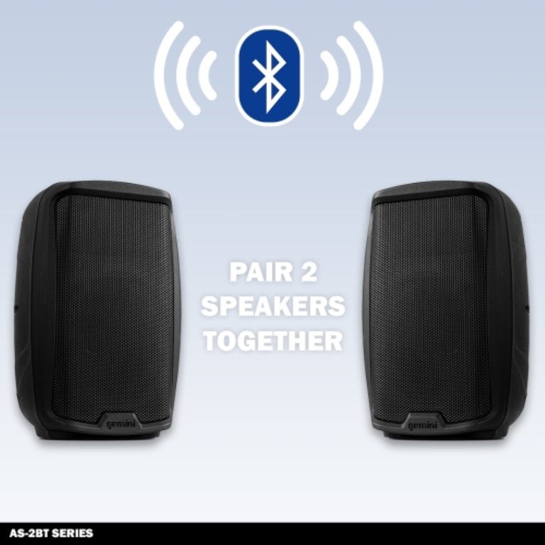 Gemini – AS-2110BT – Haut-parleur Bluetooth® actif 1000 watts de 10 pouces  : Nantel Musique