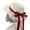 Claret, variant on Breathable Straw Bonnet Hat Comfortable Victorian Theme Event Hat With Lace Trim and Bowknot For Cosplay Gatherings