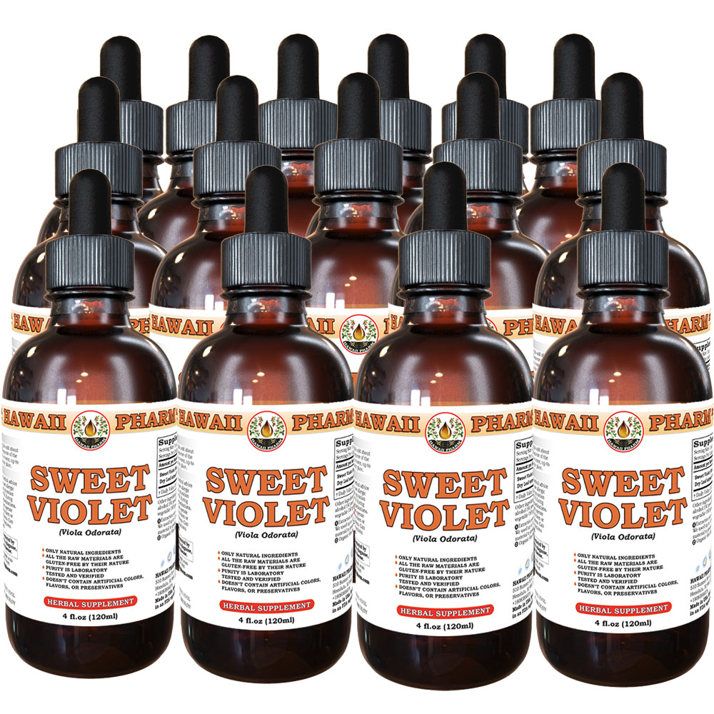 Sweet Violet (Viola Odorata) Tincture, Organic Dried Leaf Liquid