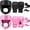 Black, pink, variant on 14-piece boxing set includes 2 pairs of 16-ounce (approximately 453.6 grams) boxing gloves, a helmet, and a face mask for adult and youth beginners training equipment