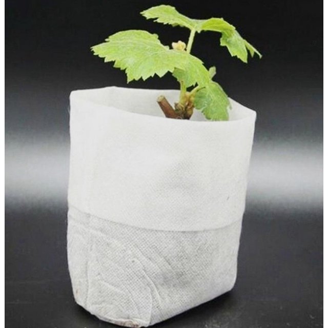 100 Uds. Bolsas de cultivo bolsa de plántulas de tela no tejida bolsillo de vivero para jardín, 8*10cm LingWen 8390612124037