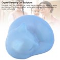 thumbnail image 5 of NFTIGB Crystal Sleeping Cat Stone 1.42 inches / 3.6 cm Cute Statue Office Desk Decoration Blue, 5 of 5