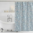 thumbnail image 4 of Gray Blue Dandelion Waterproof Fabric Shower Curtain,Spring Flowers Modern Minimalist Waterproof Fabric Shower Curtain for Bathroom Curtains Bathtubs Hotel Shower Curtains with 12 Hooks Long 72x78in, 4 of 8