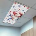thumbnail image 2 of 2 Pack Magnetic Fluorescent Light Covers, 2x4 Ft,Red Blue Gnome American Flag Independence Day Magnetic Light Covers for Ceiling Lights Classroom Office Home Decor, 2 of 9