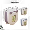 thumbnail image 3 of Trash Garbage Bag Saving Foldable Hanging Trash Can with Cabinet Hook Wall Mounted Waste Basket Portable for Kitchen & Bathroom Plastic Storage Solution Countertop Cleaning Accessories Waste Bag,Kit, 3 of 4