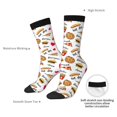 thumbnail image 4 of Vsdgher Fast Food Crew Socks for Men & Women, Breathable Casual Athletic Ankle Socks, 4 of 6