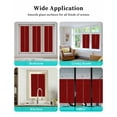 thumbnail image 6 of Window Privacy Film Red Floral Stained Glass Window Film Decorative Sun Block Window Cover Country Farmhouse Abstract Flowers Pattern Window Clings Static Adhesive Sticker for Bathroom 29.5"x118", 6 of 7