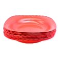 thumbnail image 2 of 10 Platos Sopero Cuadrado Liso De Plastico Colores 20 X 3.5 rojo GE Sopero, 2 of 2