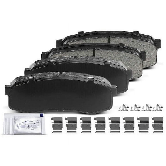 Rear Brake Pad Set 4 - Compatible with 2001 - 2007 Toyota Sequoia 4.7L V8 2002 2003 2004 2005 2006