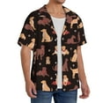 thumbnail image 2 of Kdxio Men's Hawaiian Shirt for Men Short Sleeve Shirt Labrador Retriever Dog Summer Casual Holiday Beach Button Down T-Shirts, 2 of 7