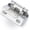 Polished Chrome, variant on PETGLE 2 Pack 1 Pairs Semi-Overlay 1/2 inch Self-Closing Face Frame Cabinet Hinges Satin Nickel Half Wrap-Around Kitchen Door Hinges Face Mount Cabinet Hardware