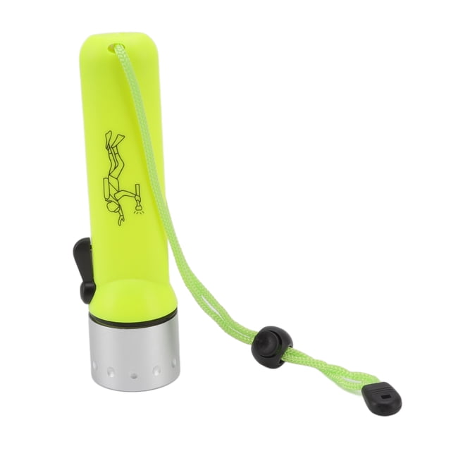Linterna de buceo de 3 W, amarilla, profesional, con interruptor magnético, resistente al agua, LED de alto brillo, para buceo subacuático.