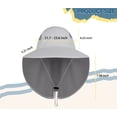 thumbnail image 5 of UPF 50+ Sun Protection Hat for Unisex Adult UV Solar Protection Wide Brim Outdoor Beach Fishing Bucket Bonnie Cap Visor with Neck Flap Breathable Mesh Lightweight Foldable Windproof C Light Grey, 5 of 5
