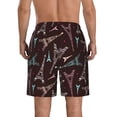 thumbnail image 3 of Kdxio Eiffel Tower Pattern Mens Casual Shorts - Drawstring Summer Beach Sports Shorts for Men, 3 of 9