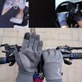 thumbnail image 4 of Windproof Cycling Gloves Winter Warm Touchscreen Bicycle Gloves for Outdoor Riding Motorcycling Running Skiing, 4 of 8