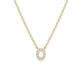 thumbnail image 1 of Diamondlite Cubic Zirconia Mini Initial O Necklace - Gold, 1 of 1