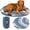 Glacier Tide, variant on Dog Travel Bed (42" x 30"), Packable Bed for Travel and Road Trips for Medium Breeds up to 75lbs, Machine Washable, Teal