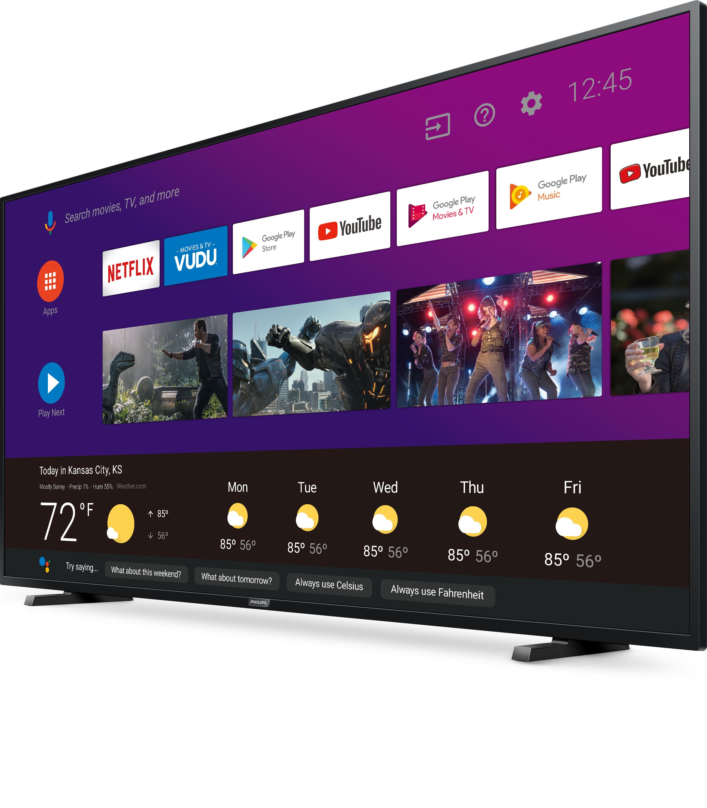 Philips 65" Class 4K Ultra HD (2160p) Android Smart LED TV (65PFL5504/F7) - image 4 of 5