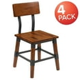 thumbnail image 2 of Flash Furniture Jackson Antique Wood Dining Chair, Walnut, Set of 4, 2 of 15