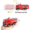 thumbnail image 4 of Camión de bomberos de juguete HUOGUO Metal con luz y sonido para niños de 3 a 7 años, 4 of 5