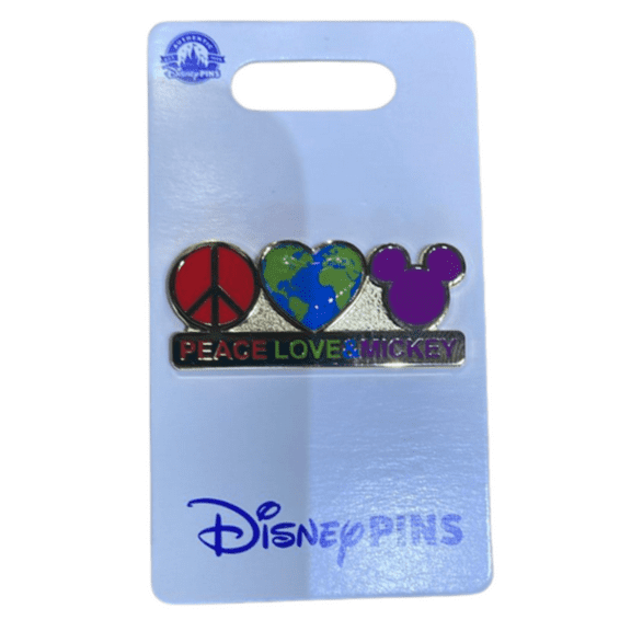 Disney Parks Peace, Love, and Mickey Pin New with Card
