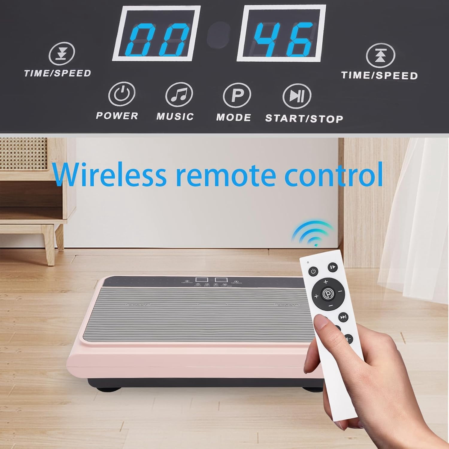 Miumaeov Vibration Plate Exercise Machine, Whole Body Workout Vibration Fitness Platform, Home Training Equipment for Weight Loss & Toning