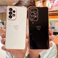 thumbnail image 2 of Love Heart Plating Funda Para Teléfono Samsung Galaxy S23 S22 Ultra Plus S21 S20 FE A53 A33 A13 Galvanizada Suave TPU Cubierta Trasera, 2 of 4