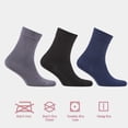 thumbnail image 7 of COSYFEEL Women's Bamboo Dress Socks Crew Soft Thin Seamless Toe, 3 Pairs, 7 of 7