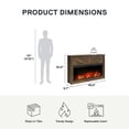 thumbnail image 5 of Woven Paths Scandi Farmhouse Wide Modern Farmhouse Mantel with Electric Fireplace, Rustic, 5 of 14