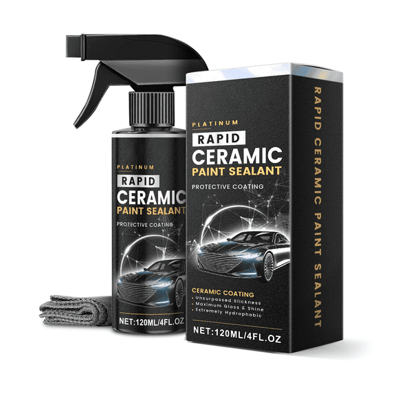 Platinum Rapid Ceramic Paint Sealant Kit,(120ML), High Gloss Protective Coating for Cars, Automobile gloss coating spray -4.06 oz,120 mL*1