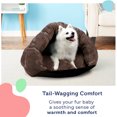 thumbnail image 4 of Birdsong The Original Cuddle Pouch Pet Bed (Large), Dog Cave, Covered Hooded Pet Bed, Cosy, for Burrower Cats and Dogs, Brown, 4 of 7