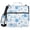 Blue Flower and Leaf, variant on 3 Ring Zipper Binder with Shoulder Strap Waterproof Trapper Keeper 2 Inch D-Ring 500 Sheets Capacity Blue Flower and Leaf
