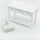 thumbnail image 3 of Ounissouiy Mueble de de diseño aerodinámico con adorno de almacenamiento para lavabo para niñas casas de muñecas, 3 of 6