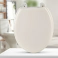 thumbnail image 4 of Yibooy Toilet Seat Round，Comfortable Potty Seat，Plastic Toilet Seat with Soft Close, Easy Install and Clean(White), 4 of 7