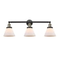 thumbnail image 3 of Innovations Lighting  Cone 3 Light 32" Bath Vanity Light Black Antique Brass/Matte White, 3 of 5