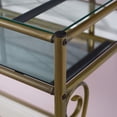 thumbnail image 5 of Linon Clarisse Vanity and Bench Stool Set, Antique Gold, 5 of 14
