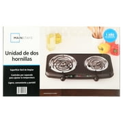 Mainstays Portable Double Burner and Hot Plate, 120V~ 1800W