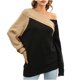 thumbnail image 2 of Suéter de cuello en V para mujer, informal, cómodo, a la moda, de manga larga, con cuello en V, 2 of 8