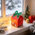 thumbnail image 6 of Christmas Treat Boxes, 3.54 inch Christmas Gift Boxes with Bow, Santa Printed Treat Containers, Paper Candy Holder, Xmas Cookie Packaging, Sweet Wrapping Boxes, Party Favor Boxes for Christmas Decor, 6 of 6