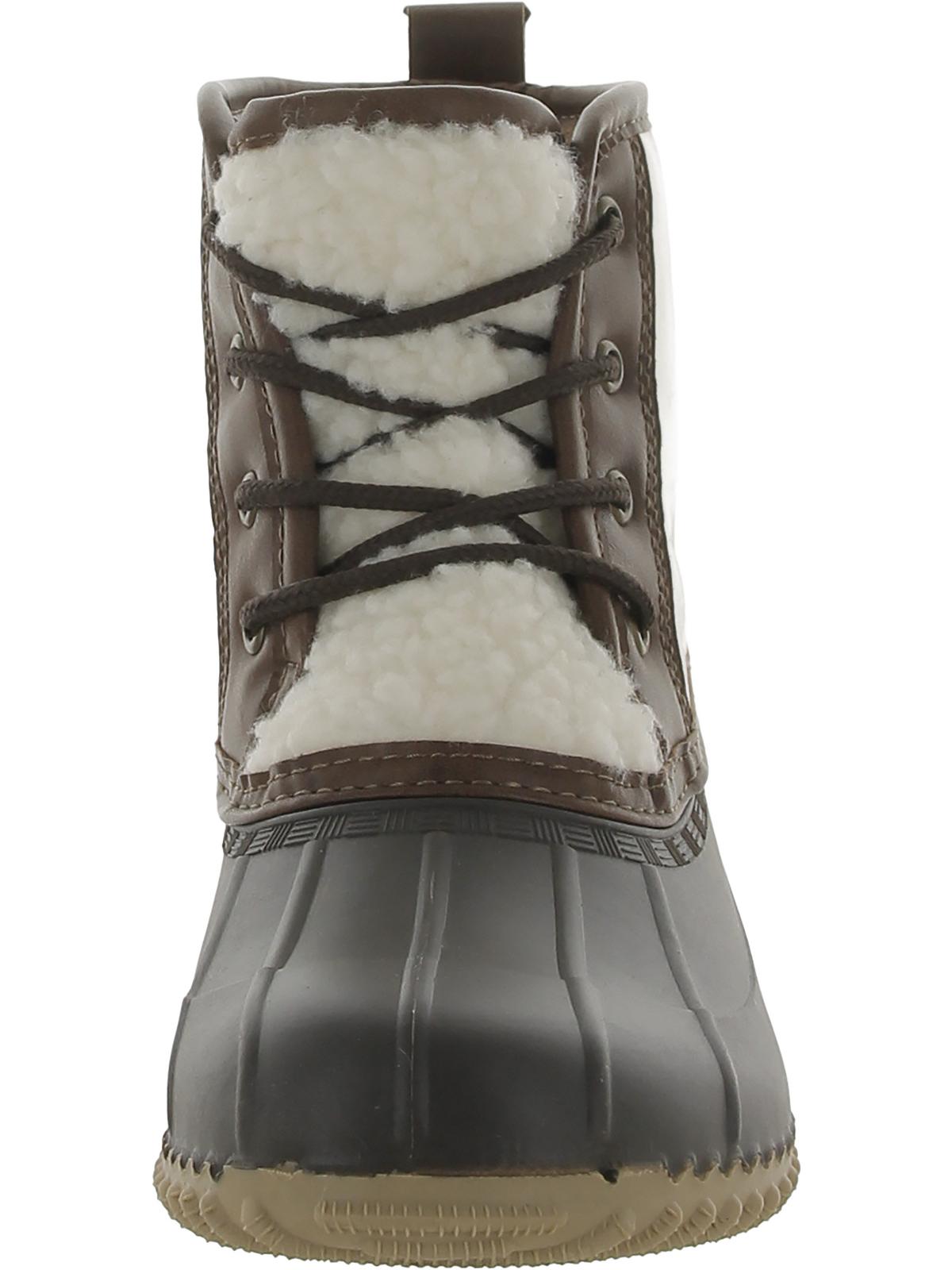 London Fog Womens LFWWINLEY 2 Faux Fur Wellies Rain Boots