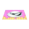 thumbnail image 3 of Ryvnso Placemats Set of 4 Pink Ice Cream Dining Mats Heat-Resistant Non-Slip Washable Table Mat, 3 of 8
