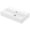 Matte White, variant on Quattro 70.00 Wall Mount/Vessel Bathroom Sink in Ceramic White without Faucet Hole