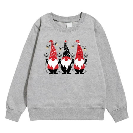 FhsagQ Hoodies Girls Christmas Hoodies Size 10-12 Children s Autumn and Win ter Christmas Prin ted Pullover Hoodiefree Girls Sweatshirt Zip up Hoodie Girls Christmas Hoodies Size 6-7 Grey 7-8 Years