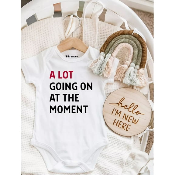 A Lot Going On At The Moment Baby Vest, Baby Grow, Bodysuit, Baby Clothing Cute Baby Onesie, BABY BODYSUIT LAT 4424