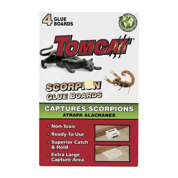 Tomcat Scorpion Glue Board, Includes 4 Glue Boards, NonToxic Glue