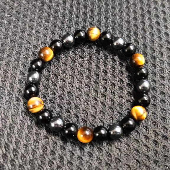 YYKihy 1PCS Anti Swelling Black Anklet For Men's Ankle Bracelet Adjustable Magnet Anklet Natural Stone Anklet