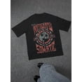 thumbnail image 2 of Vintage Style Graphic Print Men's TShirt With Distressed Design, Cool Casual Short Sleeve Tee For Streetwear Fashion, Unique Artwork Cotton Top, Comfy And Durable Fabric, Gift Idea For Him., 2 of 5