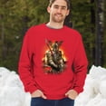thumbnail image 4 of Apocalypse Reaper Sweatshirt Fantasy Skeleton Knight with a Sword Medieval Legendary Creature Dragon Wizard Crewneck, 4 of 7