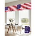 thumbnail image 6 of American Flag Valances for Windows, Retro Rustic Stars And Stripes US Flag Light Filtering Kitchen Curtains, Rod Pocket Window Valance Curtains for Living Room Bedroom, 42" W x 18" L, 2 Panels, 6 of 9